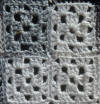 detalj av virkad bild